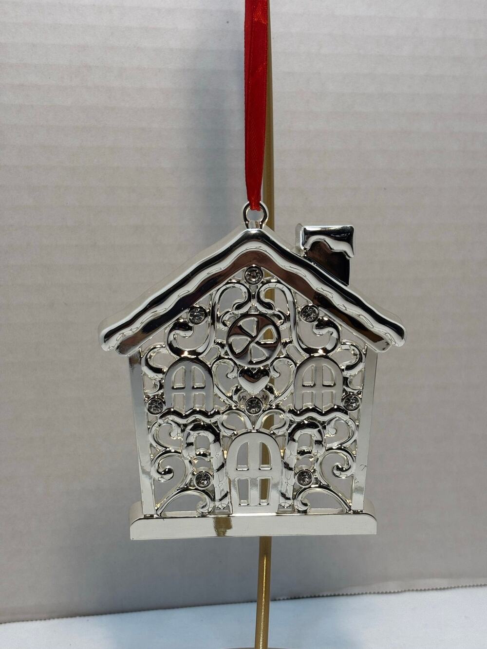 Lenox Sparkle and Scroll Multi-Crystal House Christmas Ornament